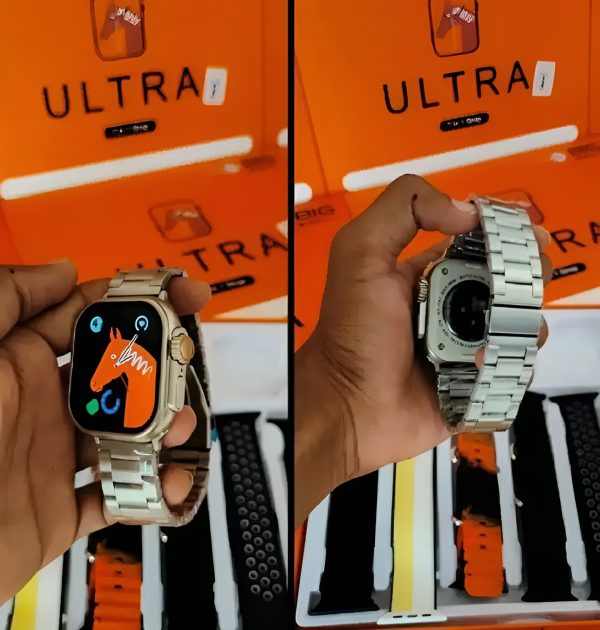 7 In 1 Ultra Smart Watch Ultra Metal Straps With Multiple Features (random Color)